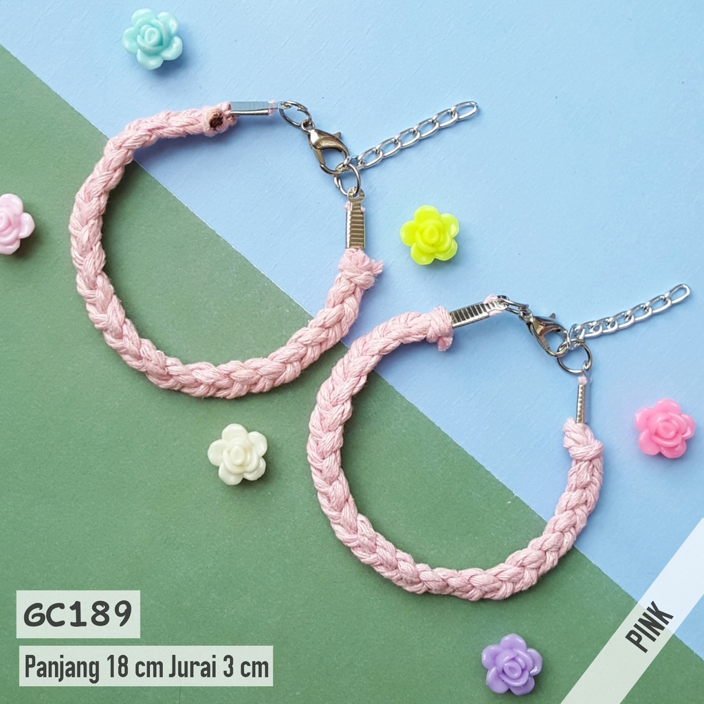 PGX Gelang Couple Tali Pasangan / Sahabat / Bestie Mutiara Aksesoris Wanita GC189