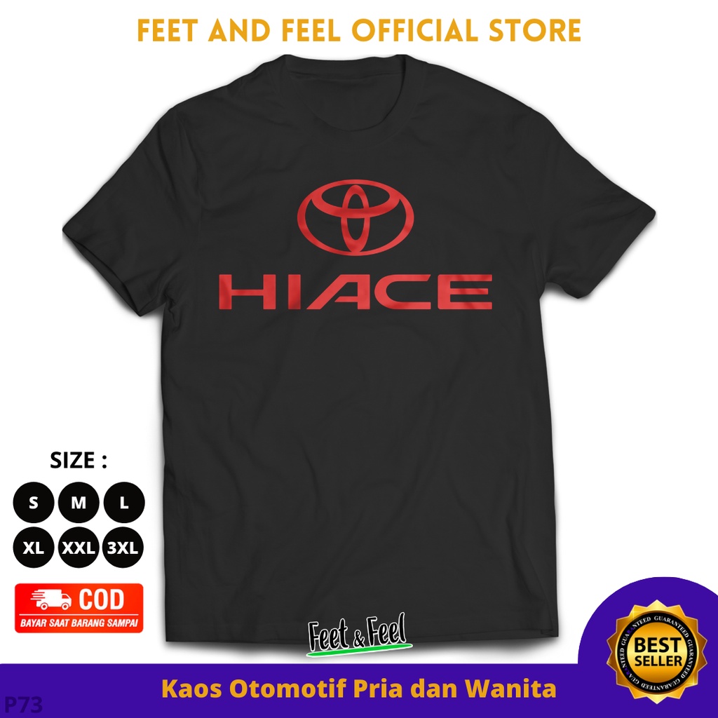 Hiace Logo Tees - Baju Kaos Logo Hiace Toyota Cotton Premium S-XXXL