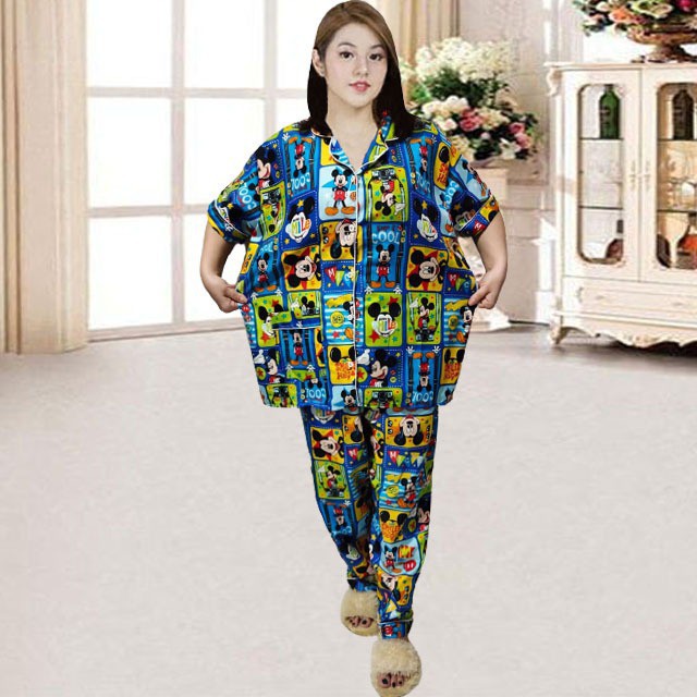 PIYAMA CP JUMBO SIZE XXL/KARAKTER/PIYAMA CPJUMBO STARMOON/BAJU TIDUR-MK KOTAK BIRU