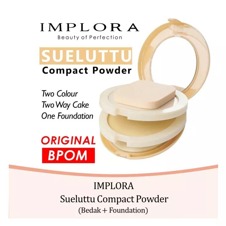 IMPLORA BEDAK POWDER CAKE 3 IN 1 SUELUTTU  [SWEETSPACE]