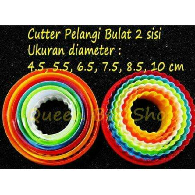 

Cutter ring bulat pelangi