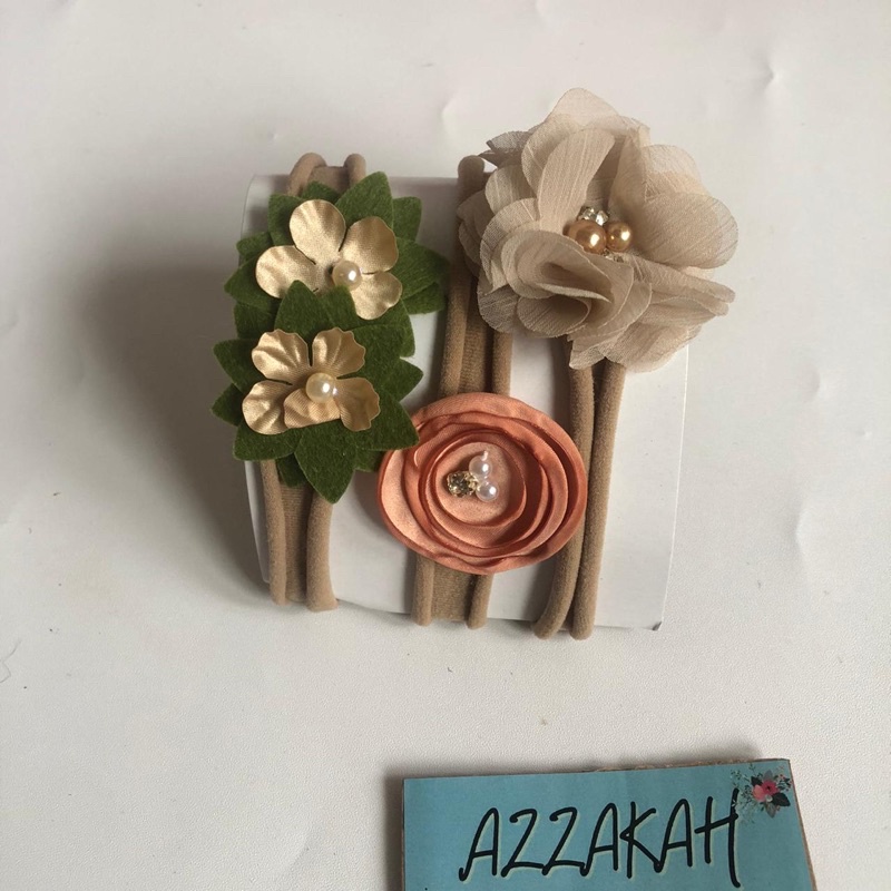 bando bayi bunga nylon pita rustic klasik renda