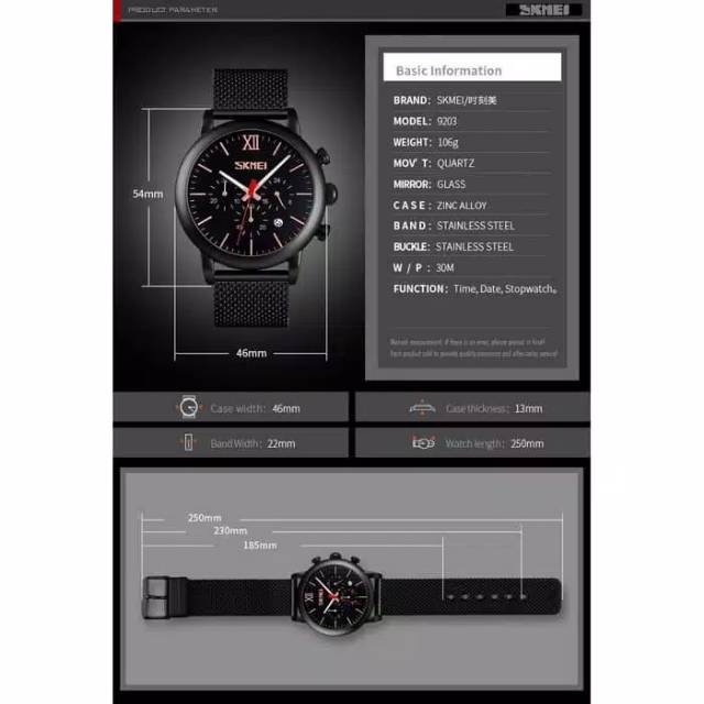 Jam Skmei 9203 chrono aktif original bergaransi free carton box