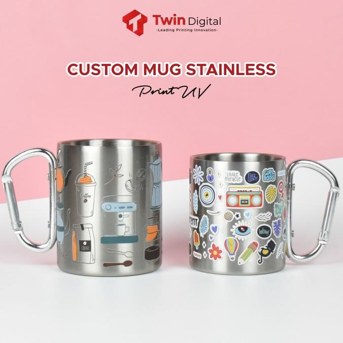 Mug Stenliss - Gelas Stenlis - Cangkir Stainless - Cetak Mug Custom