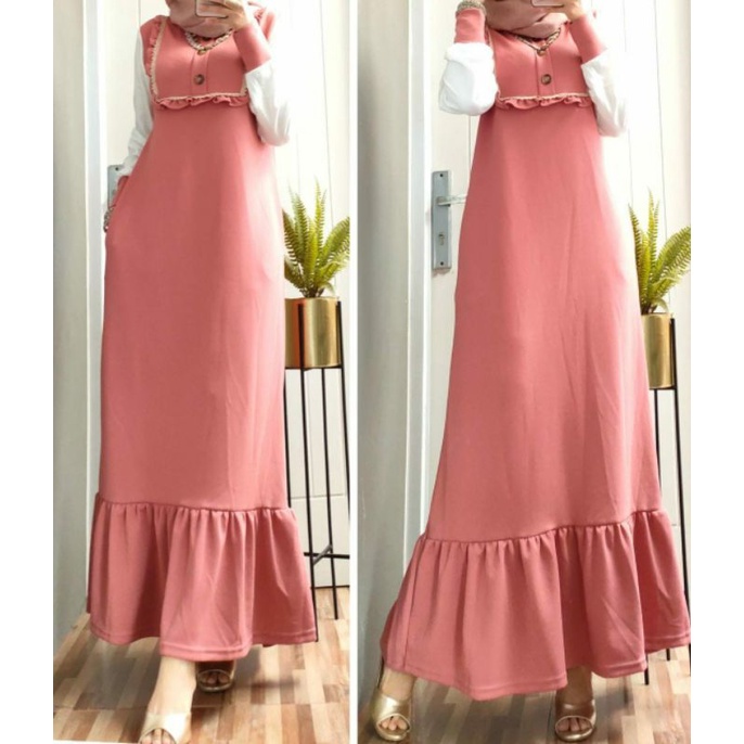 Sidney Maxy, GAMIS WANITA MUSLIM CANTIK BAHAN KAOS KRINKLE IMPORT LD 100- 116 TERMURAH