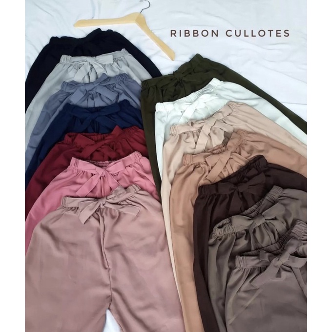 𝐁𝐘 𝐀𝐃𝐈𝐍𝐃𝐀 Celana Kulot Ribbon Pants Wolfis Cullot Panjang Celana ribon wanita Tali wolfish