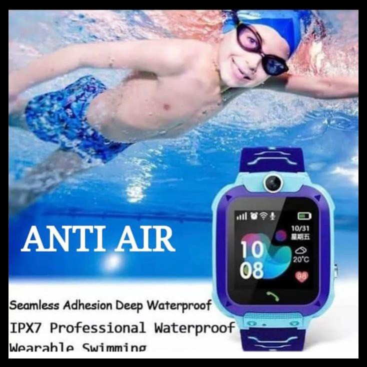 Promo Spesial Jam Tangan Anak Imoo Z5 Kw Smart Watch Gps Waterproof ( Anti Air ) - Biru