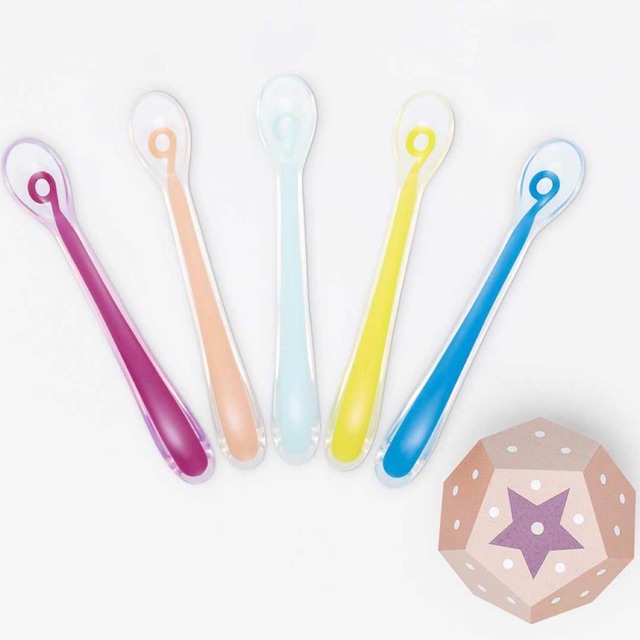 Babymoov Silicone Spoon Mix 5pcs (A102407) - Babymoov sendok bayi