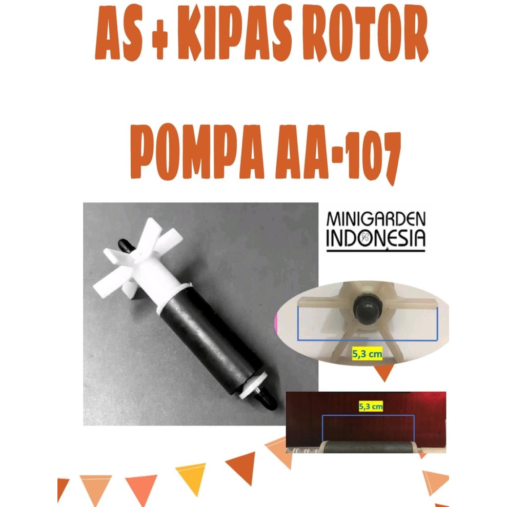 AS KIPAS ROTOR MAGNETIC POMPA AQUARIUM TIPE AA 107 AMARA SAKKAI YUKARI