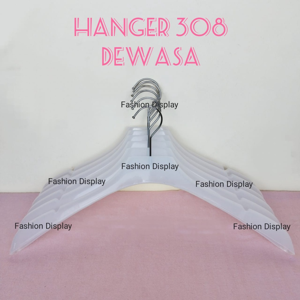 Hanger Plastik Dewasa/Gantungan Baju Dewasa Murah/Hanger Dewasa 308/Hanger Laundry-BH