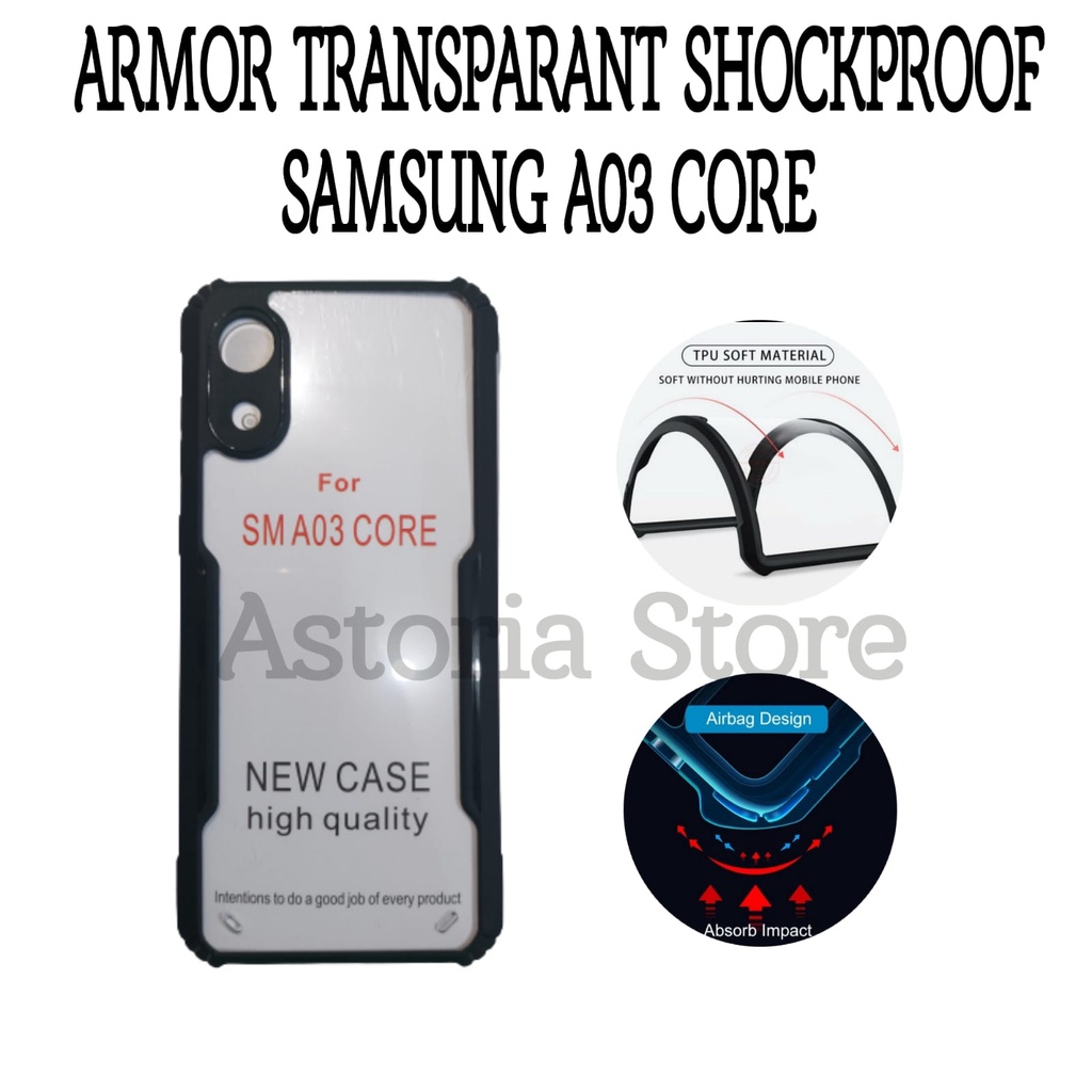 Case Samsung A03 CORE Armor Transparant Shockproof Softcase Cover