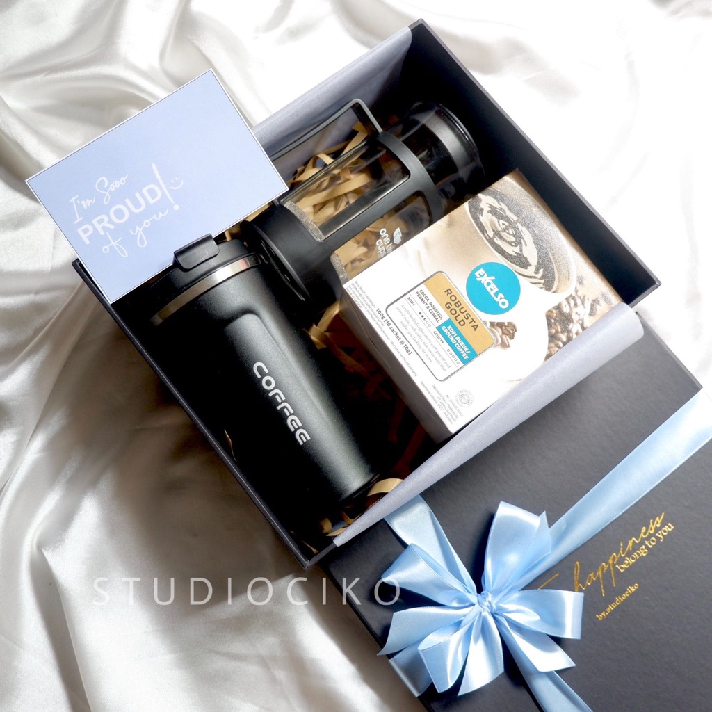 Hampers Cowok / Kado Ulang Tahun Cowok Cewek / Hampers Gift Box Wisuda Ulang Tahun Anniversary / Gift Box For Men / Graduation Birthday Gift Box / Gift Set Teman Ngopi by Studiociko