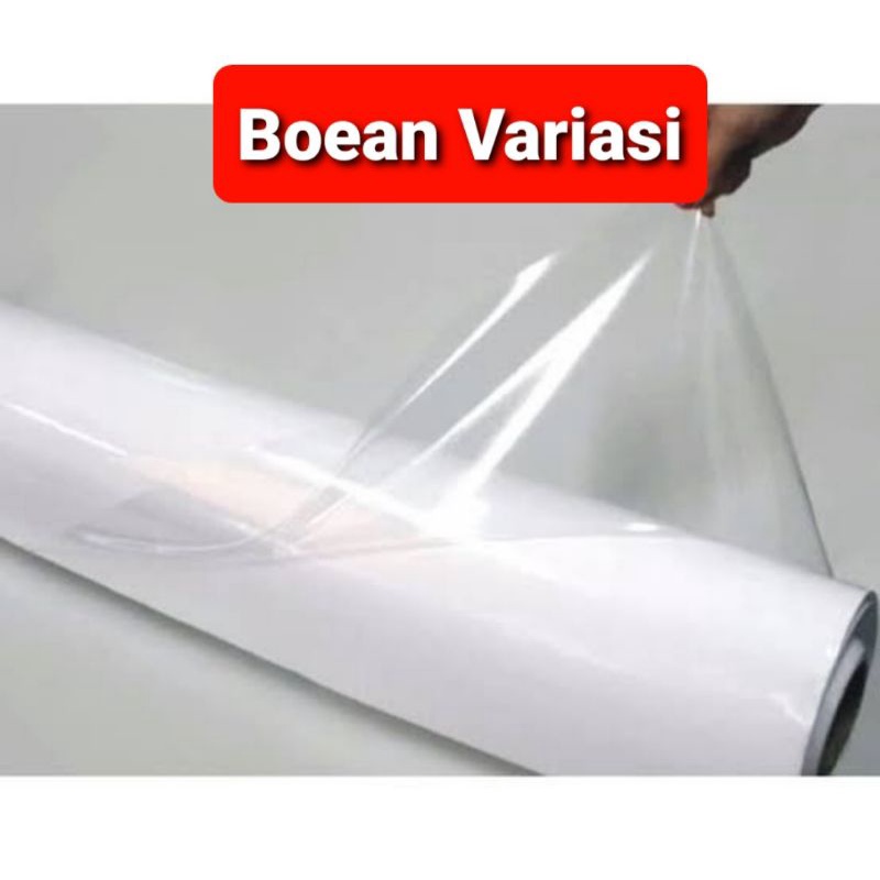 Sticker Skotlet putih transparan putih bening