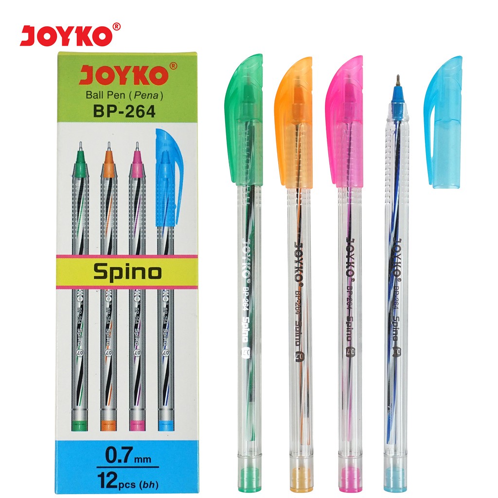 

joyko bolpoint pena spino BP 264 tinta hitam isi 12