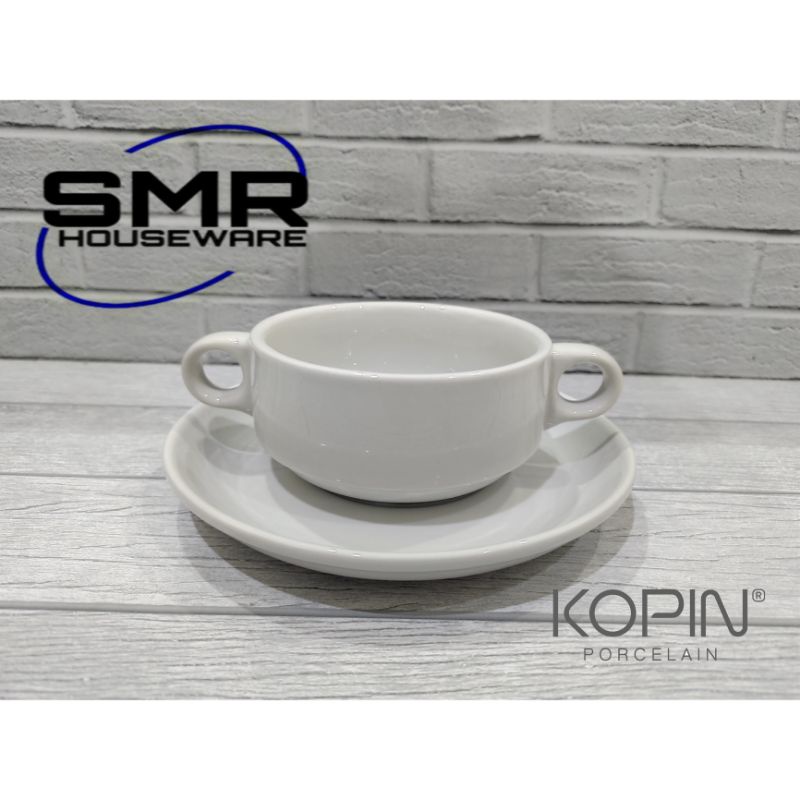 ZUPPA SOUP CUP SAUCER CONSOMME 4 INCH | CANGKIR TATAK SOP CATERING KERAMIK KOPIN