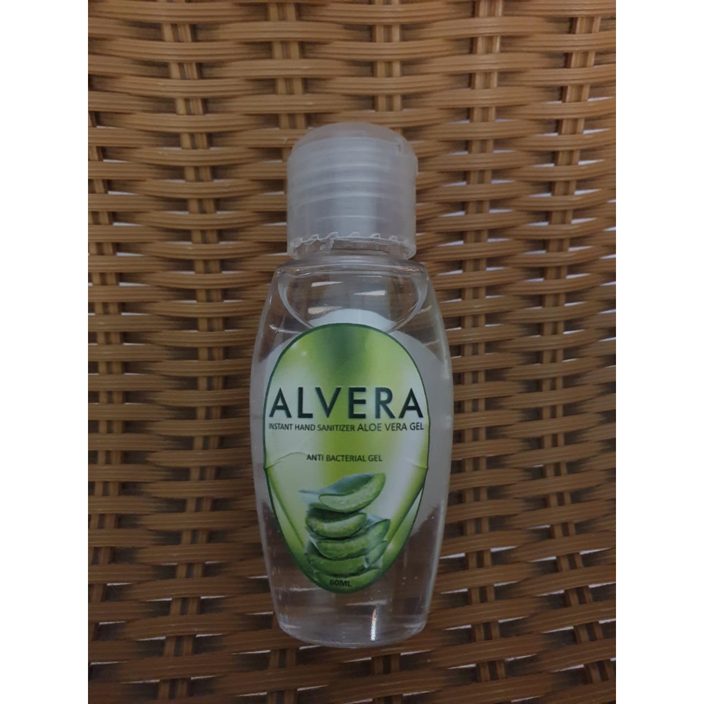 HANDSANITIZER ALVERA ORIGINAL ALKOHOL 75% 60ML GEL ALOEVERA