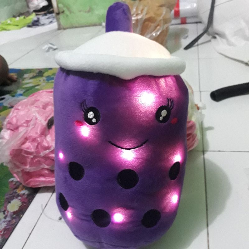 Boneka boba bubble LED menyala/kelap kelip ukuran 35 cm