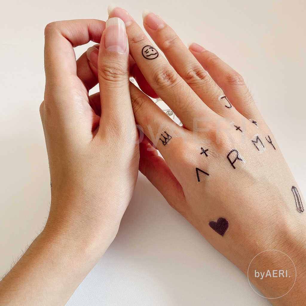 BTS JUNGKOOK TEMPORARY TATTOO (Tato Temporer Stiker Member ARMY NON-PERMANEN KPOP TATO)