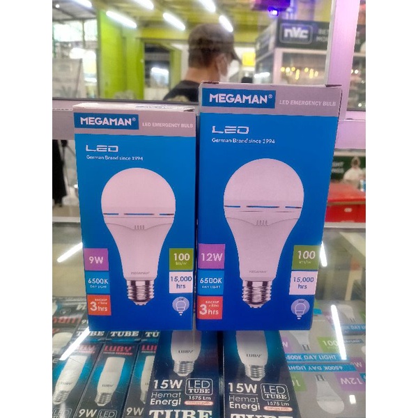 LAMPU MEGAMAN EMERGENCY LED BULB 9W & 12W