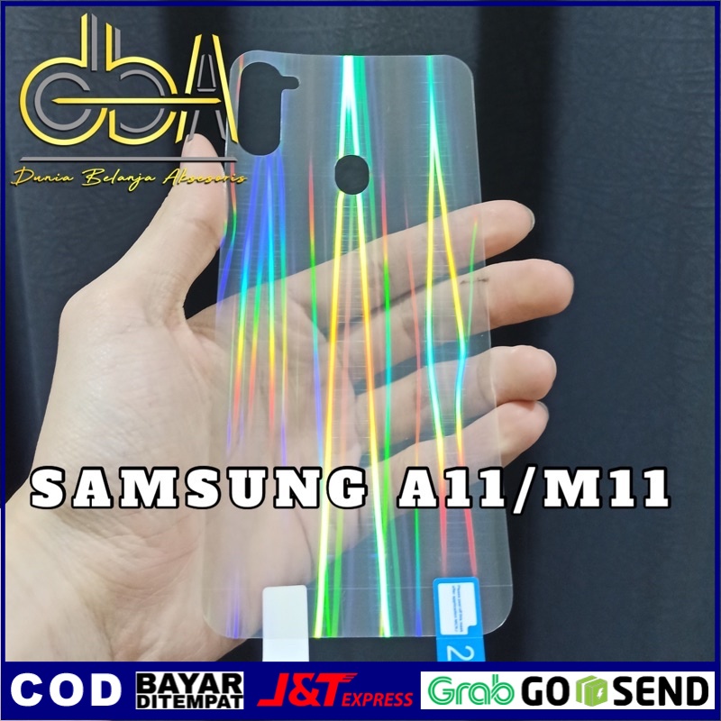 SKIN AURORA GARSKIN AURORA PELANGI ANTI GORES BELAKANG HP SAMSUNG A11/M11