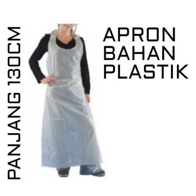 CELEMEK APRON PLASTIK LEBIH PANJANG 130CM