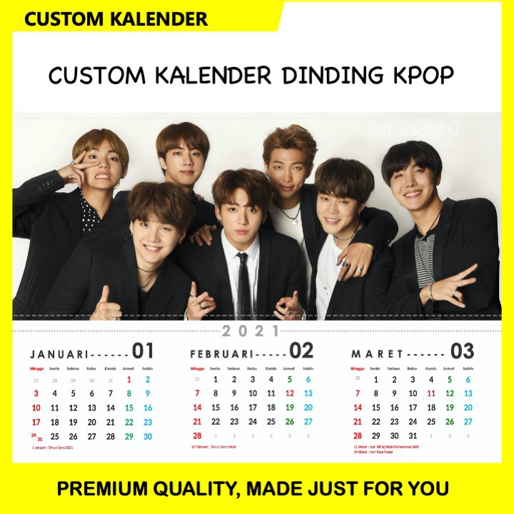 

CETAK CUSTOM KALENDER DINDING SATUAN, PREMIUM QUALITY