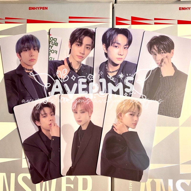 [ Ready stock ] Enhypen Dimension : Answer photocard lucky draw LD M2U No Version Yet ver Jungwon ja