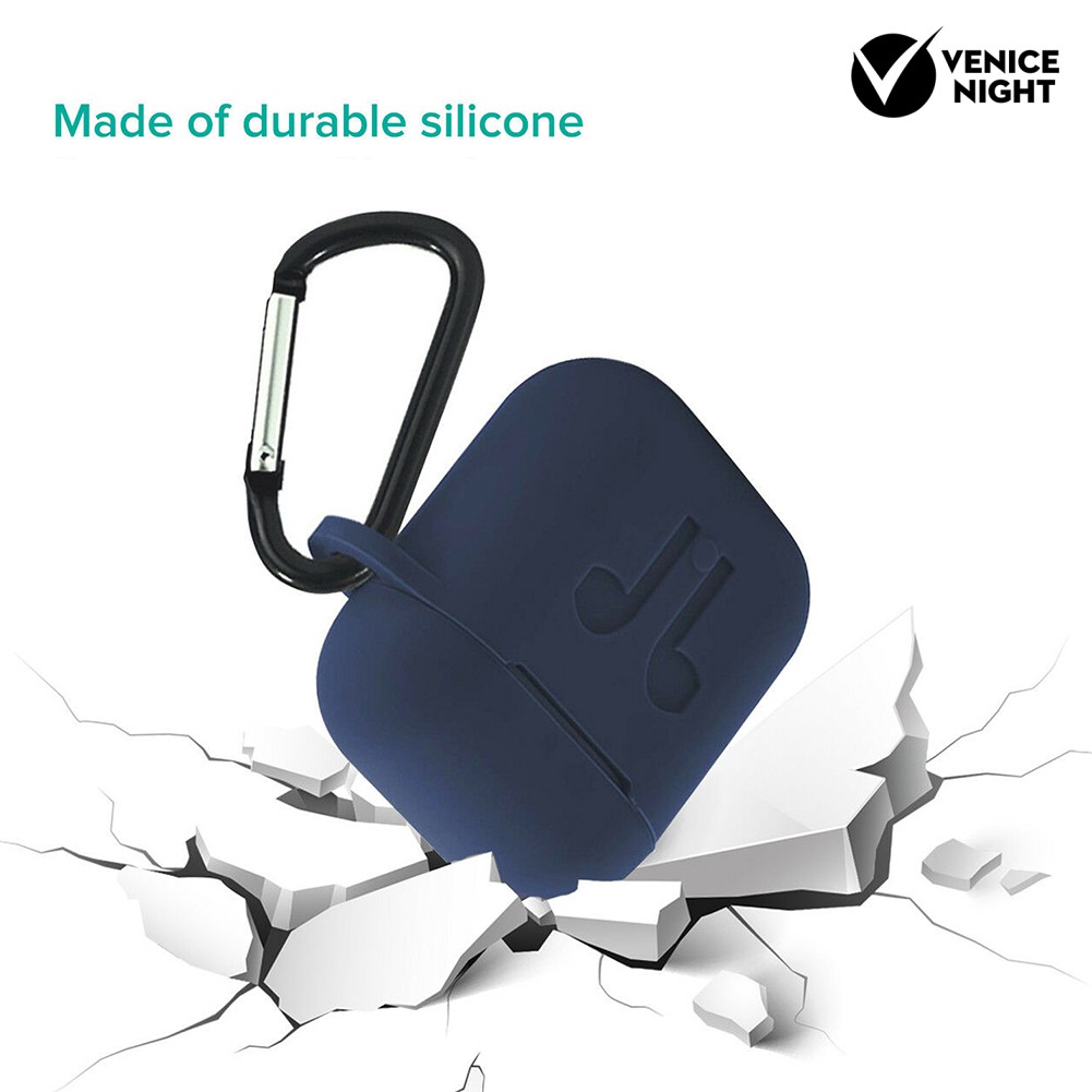 (Venice) 5pcs / Set Case Silikon Portable + Tali Anti Hilang Cover Proteksi Airpods 1 / 2