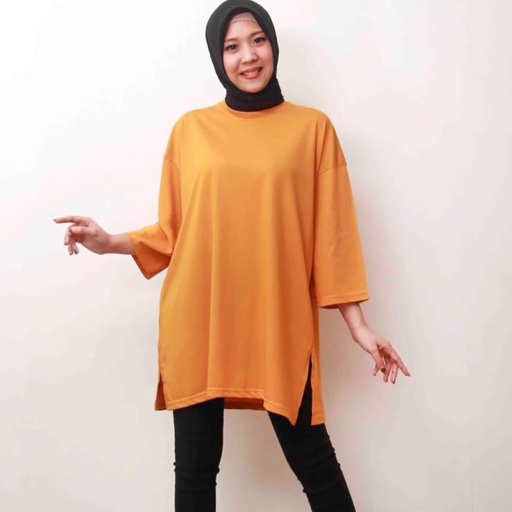𝕱 Kaos Oversize Polos / Kaos Oversize Hijab/ Kaos Oversize Wanita / Atasan Oversize ➭