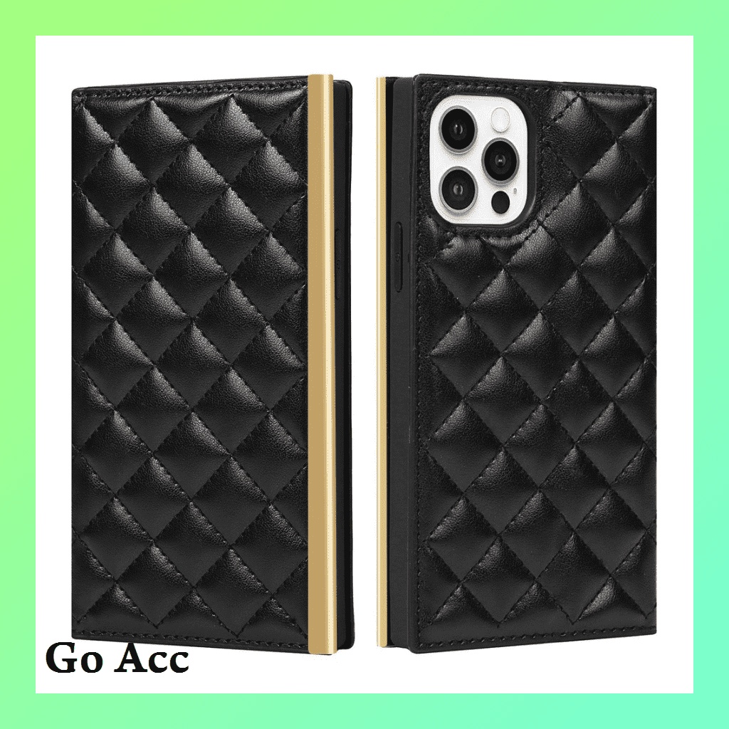 Case Dompet Tas Hitam Iphone 7 8 7+ 8+ 7plus 8plus plus X Xs Xr Xs Max 11 12 13 14 14+ Plus Pro Max Flip casing FH50