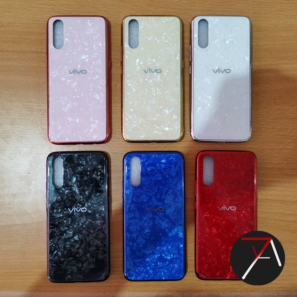 Vivo Y17 Y15 Y12 Shiny Tempered Shell Shining Chrome Diamond Glass Hard Case Cover Casing