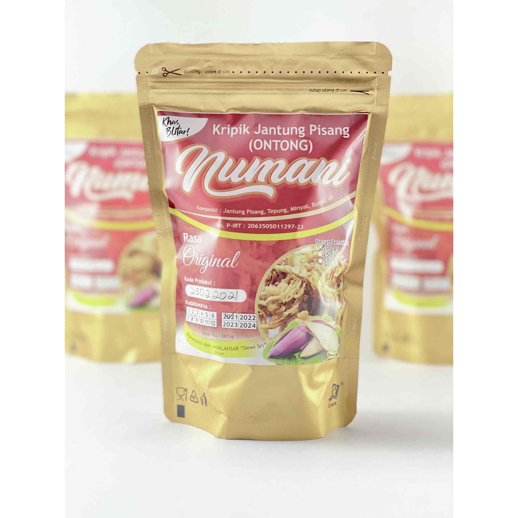 

Fifamart Keripik Jantung Pisang ( Ontong ) Numani Kripik has Blitar 100gram