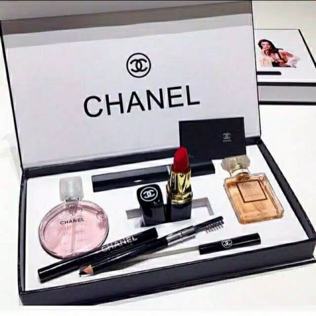 Chanel set 5in1/chanel set make up/parfum miniatur/ miniatur set
