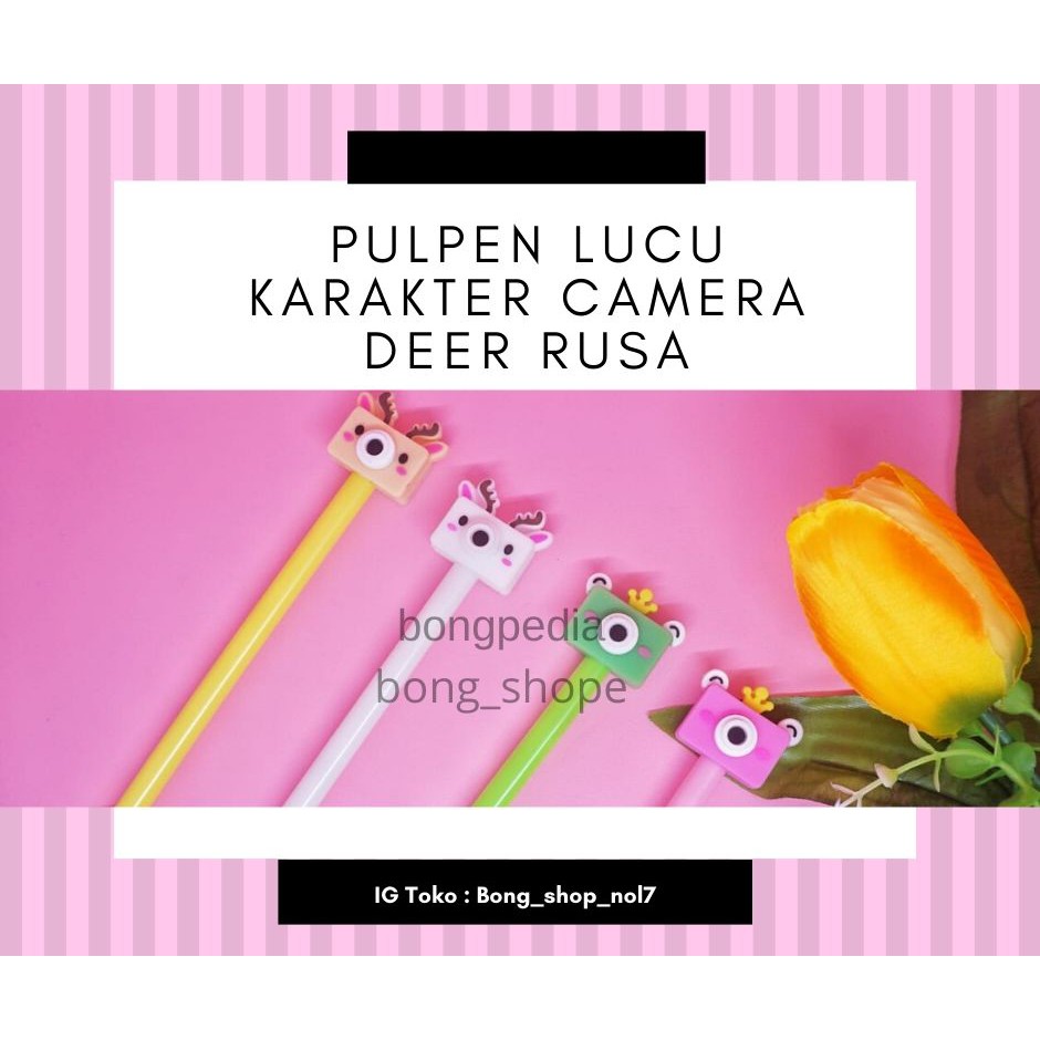 

Pulpen Lucu Karakter Camera deer Rusa|Pen Unik Camera deer Rusa|Pena Camera deer Rusa