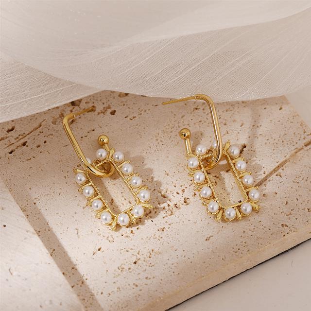 Korea anting-anting 925 perak anting-anting anting-anting persegi panjang slim wajah anting-anting r