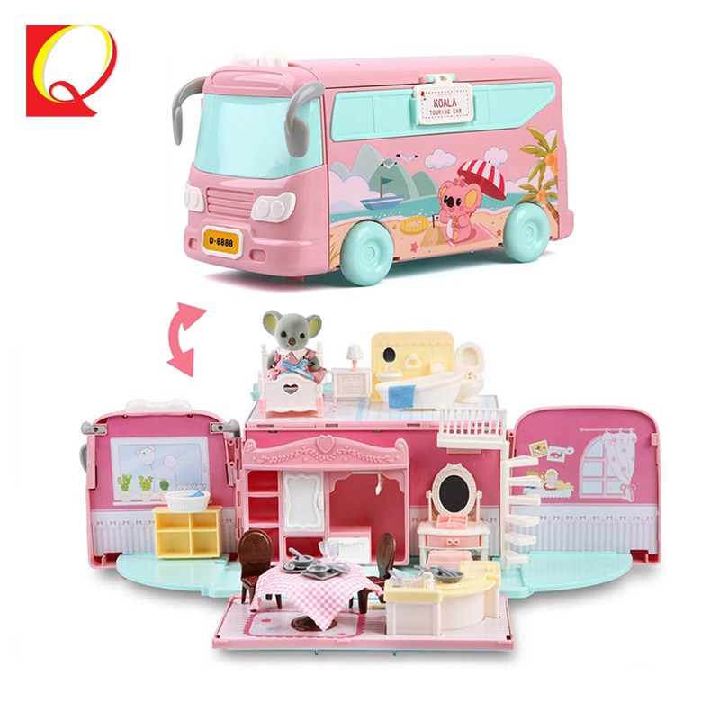 TAO Mainan Anak Koala Bus Touring Doll House