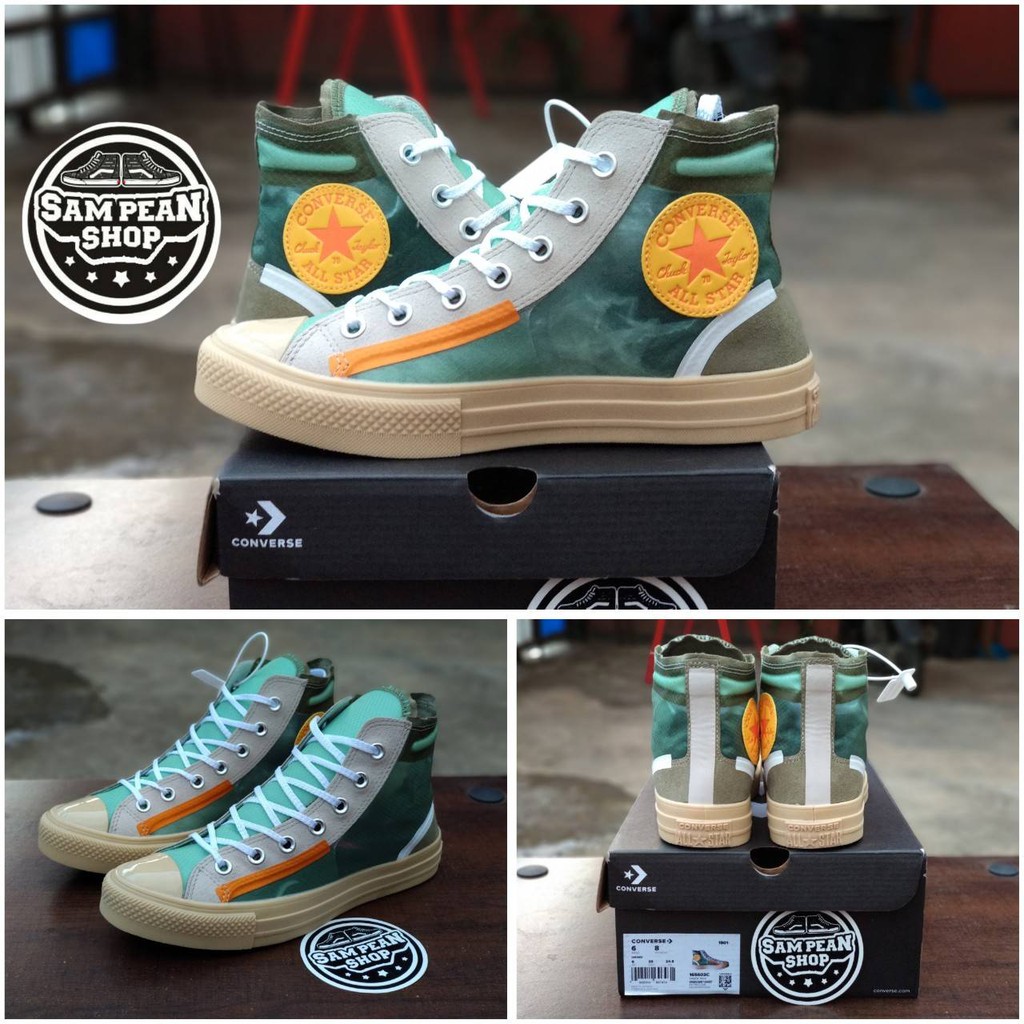 Sepatu converse all star X OFF WHITE green transparan Good quality