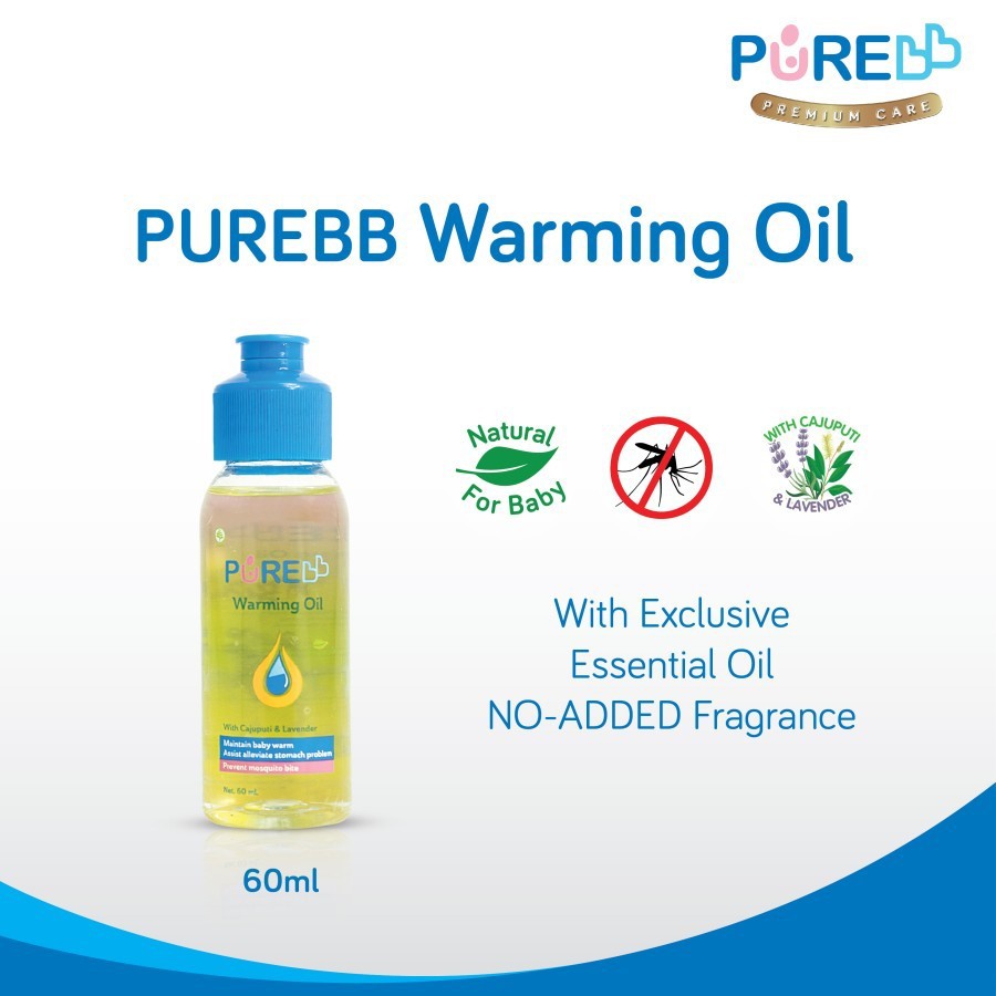 PURE BB Baby Warming Oil 60ml |Minyak Telon bayi 60 ml