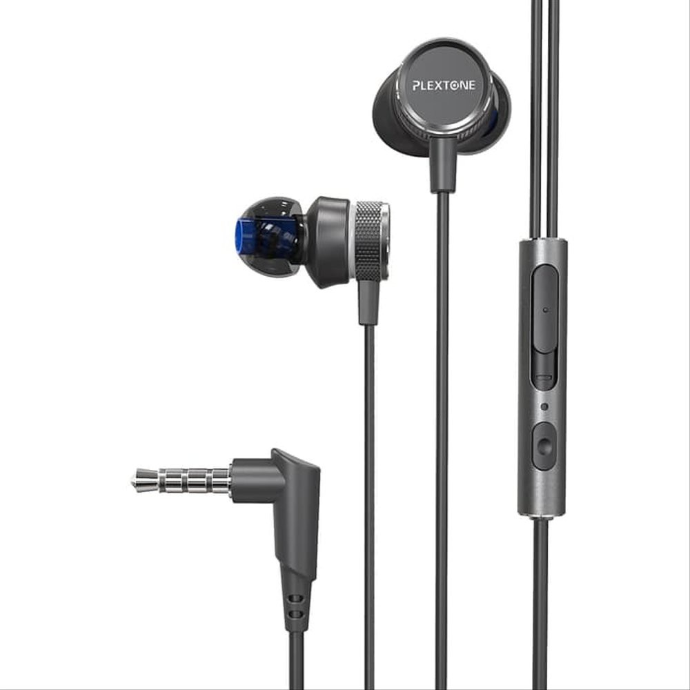 Plextone G15 Top Gaming Earphone Clean &amp Bass Sound - Hitam