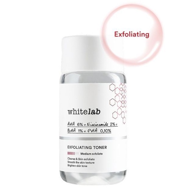 [COD] Whitelab Exfoliating Toner Wajah dengan Kandungan Utama AHA + Niacinamide + BHA + PHA Khusus untuk Tingkat Exfoliasi Medium - BPOM 70 ML