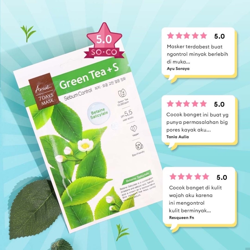 [BPOM] ARIUL 7days Mask / Sheet Mask Original 100%