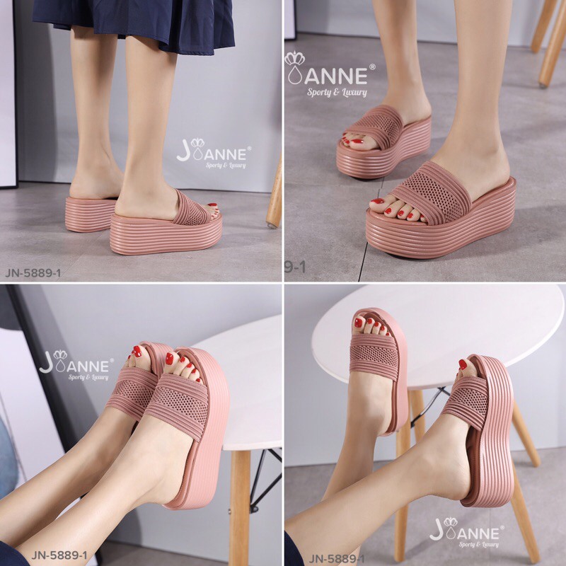 RESTOCK!! [ORIGINAL] JOANNE Wedges Sandals Sepatu Wanita #JN-5889-1 (POLOS)