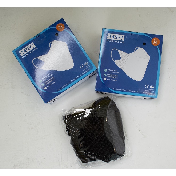 Fortglass Masker Seven DuckBill Masker 4ply Medis 20 Pcs