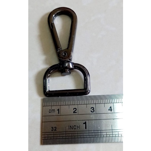 kew kew tas besi hitam 2,5cm/pengait tas besi tebal import