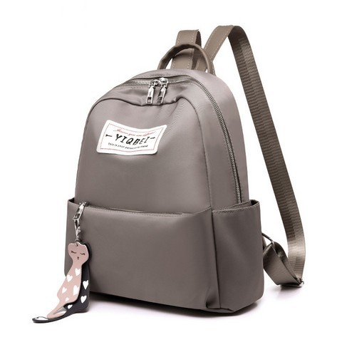 K8493 - BLACK/GRAY/RED - TAS RANSEL YIQBEI FASHION WANITA BACKPACK IMPORT TERMURAH BATAM KPC8493