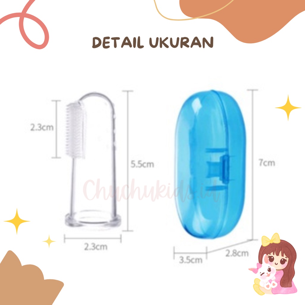 Sikat Gigi Silicon Bayi / Finger Tooth Brush/ Pembersih Mulut Bayi dengan Jari Ibu