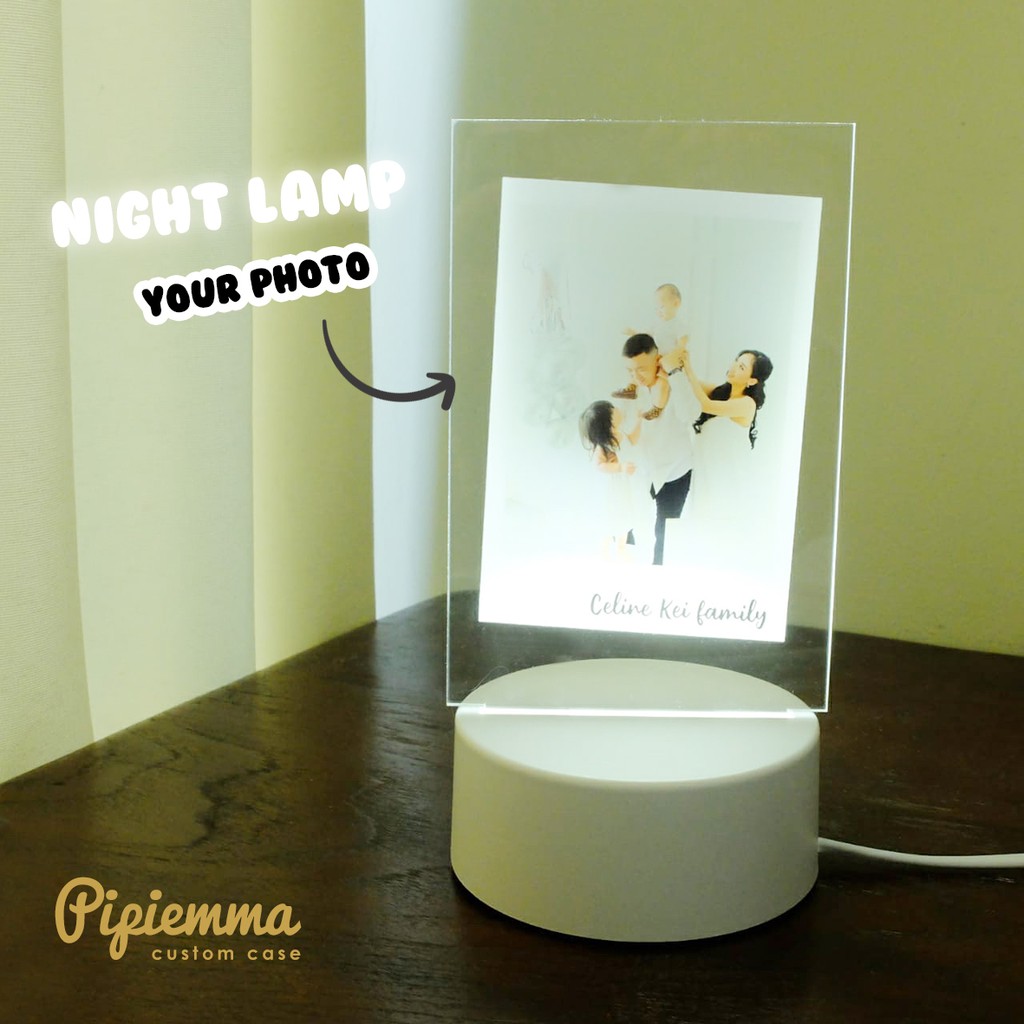 Lampu Tidur Akrilik Free Custom Spotify Foto gambar Nama Kado Birthday Souvenir Wisuda Trophy termurah