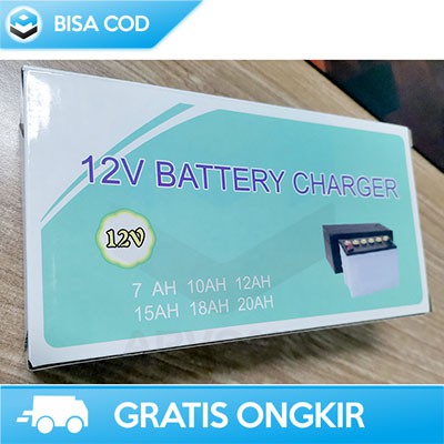 CHARGER AKI MOTOR MOBIL MURAH 12 V 2A TAFFWARE ORIGINAL UD11 OTOMATIS