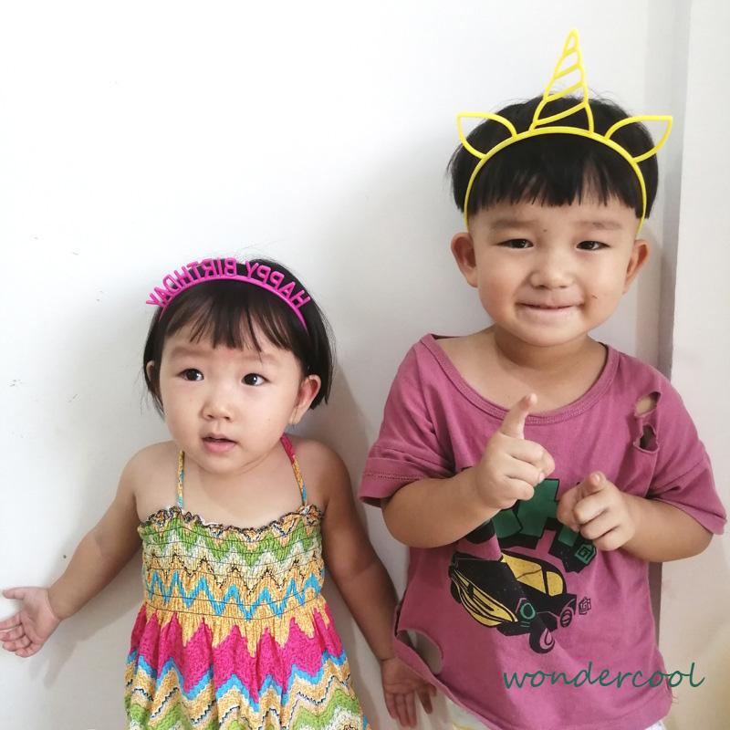 Huruf ikat kepala ulang tahun HAPPY BIRTHDAY ikat kepala ulang tahun anak-anak topi ulang tahun mahkota-Won