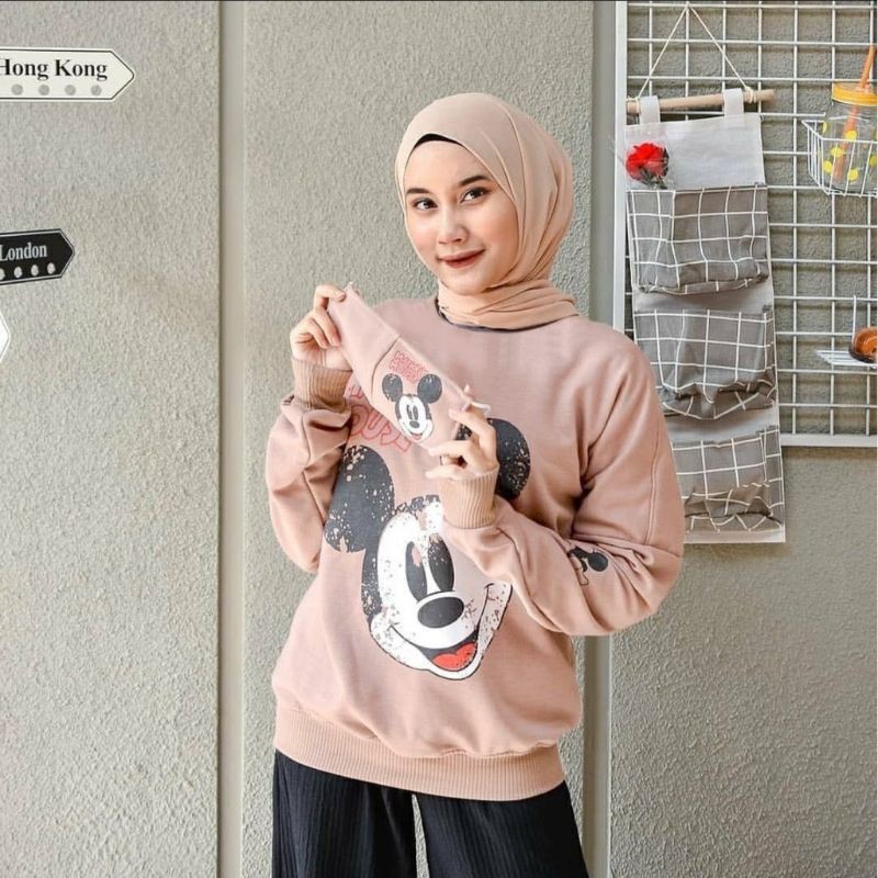 SWEATER MICKEY TEBAL + GRATIS MASKER